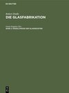 Buchcover Robert Dralle: Die Glasfabrikation / Einzelzweige der Glasindustrie