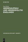 Buchcover Heeresaufbau und Heerespolitik Englands