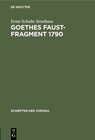 Buchcover Goethes Faust-Fragment 1790