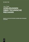 Buchcover Aug. Föppl: Vorlesungen über Technische Mechanik / Die wichtigsten Lehren der höheren Dynamik