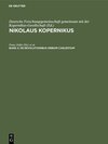 Buchcover Nikolaus Kopernikus / De revolutionibus orbium caelestium