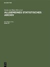 Buchcover Allgemeines Statistisches Archiv / Allgemeines Statistisches Archiv. Band 33