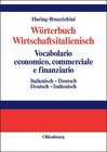Buchcover Wörterbuch Wirtschaftsitalienisch Vocabulario economico, commerciale e finanziario