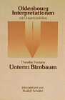 Buchcover Theodor Fontane, Unterm Birnbaum