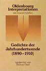 Buchcover Gedichte der Jahrhundertwende (1890-1910)