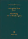 Buchcover Ausgewählte Werke / Einleitung in die Hof-Philosophie