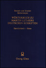 Buchcover Wörterbuch zu Martin Luthers Deutschen Schriften. Wortmonographie zum Lutherwortschatz