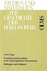 Buchcover Verstehen und Fremdheit in der philosophischen Hermeneutik