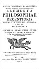 Buchcover Elementa Philosophiae recentioris usibus iuventutis scholasticae accomodata