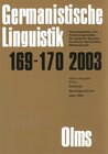Buchcover Germanistische Linguistik / Deutsche Sprachgeschichte nach 1945