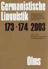 Buchcover Germanistische Linguistik / Der Deutsche Sprachatlas im Nationalsozialismus