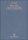 Buchcover Kants Lehre von der Entwicklung in Natur und Geschichte