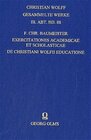 Buchcover Christian Wolff - Gesammelte Werke. I. Abteilung: Deutsche Schriften.... / Ergänzungsreihe: Materialien und Dokumente / 