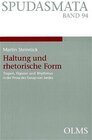 Buchcover Haltung und rhetorische Form