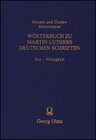 Buchcover Wörterbuch zu Martin Luthers Deutschen Schriftens Hie - Hitzigkeit