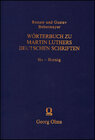 Buchcover Wörterbuch zu Martin Luthers Deutschen Schriftens Ho - Hornig