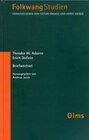 Buchcover Theodor W. Adorno - Erich Doflein: Briefwechsel