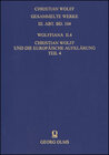 Buchcover Wolffiana II.4: Christian Wolff und die europäische Aufklärung
