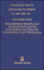 Buchcover Philosophiae Wolffianae ex graecis et latinis auctoribus illustratae, maxime secundum animae facultatem cognoscendi cons
