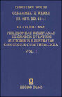 Buchcover Philosophiae Wolffianae ex graecis et latinis auctoribus illustratae maxime secundum animae facultatem cognoscendi Conse