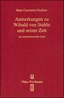 Buchcover Quellen und Erörterungen zu Wibald von Stablo