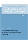 Buchcover La Kritik der reinen Vernunft nel contesto della tradizione logica aristotelica