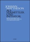 Buchcover Johann Mattheson als Vermittler und Initiator