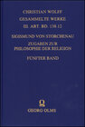 Buchcover Zugaben zur Philosophie der Religion