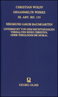 Buchcover Unterricht von dem rechtmäßigen Verhalten eines Christen, oder Theologische Moral