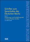 Buchcover Schriften zum "Sprachatlas des Deutschen Reichs"
