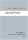 Buchcover Fontes Litterarum - Typographische Gestaltung und literarischer Ausdruck