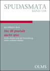 Buchcover Hoc illi praetulit auctor opus