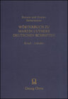 Buchcover Wörterbuch zu Martin Luthers Deutschen Schriften Kund – Länden