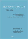 Buchcover Musikwissenschaft 1900-1930