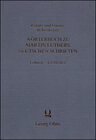 Buchcover Wörterbuch zu Martin Luthers deutschen Schriften
