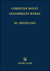 Buchcover Wolffiana VIII: Erfahrung und Wissenschaftstheorie bei Christian Wolff