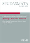 Buchcover Writing Order and Emotion