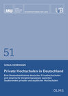 Buchcover Private Hochschulen in Deutschland