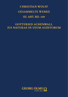 Buchcover Gottfried Achenwall, Ius naturae in usum auditorum