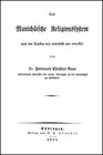 Buchcover Das Manichäische Religionssystem nach den Quellen neu untersucht und entwikelt.
