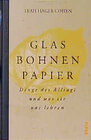 Buchcover Glas, Bohnen, Papier