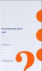 Buchcover Klagenfurter Texte 2000