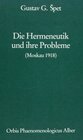 Buchcover Die Hermeneutik und ihre Probleme