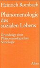 Buchcover Phänomenologie des sozialen Lebens