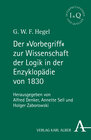 Buchcover Der "Vorbegriff" zur Wissenschaft der Logik in der Enzyklopädie von 1830