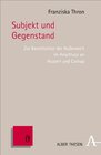 Buchcover Subjekt und Gegenstand