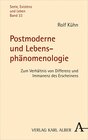 Buchcover Postmoderne und Lebensphänomenologie