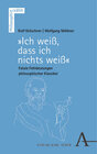 Buchcover „Ich weiß, dass ich nichts weiß“