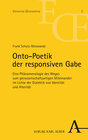 Buchcover Onto-Poetik der responsiven Gabe