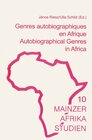 Buchcover Genres autobiographique en Afrique /Autobiographical Genres in Africa